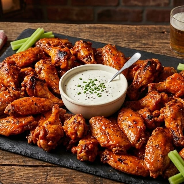 611 Wings - 25 Bone-in or Boneless Tenders.