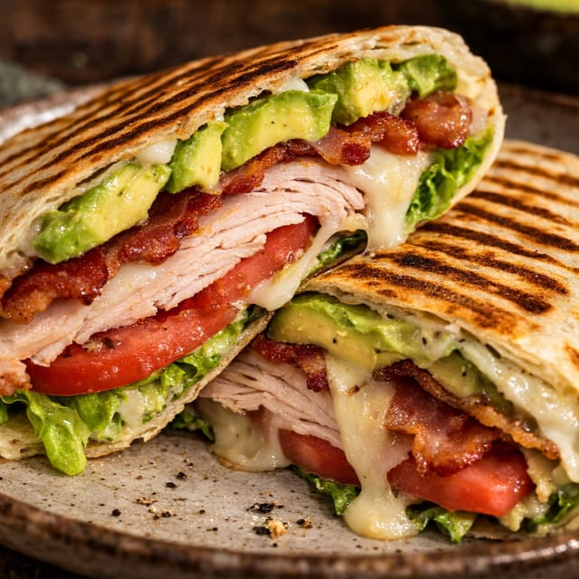 Avocado Turkey Club Wrap.