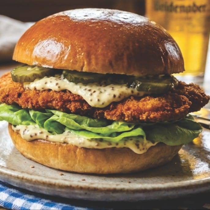 Schnitzel Sandwich.