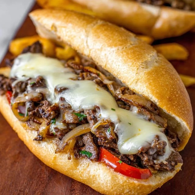 Outpost Cheesesteak Sandwich.